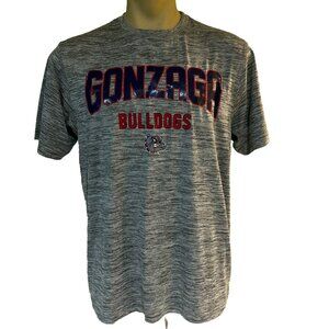 NEW Gonzaga University Bulldogs Gray Performance Crewneck Tee Shirt Mens L